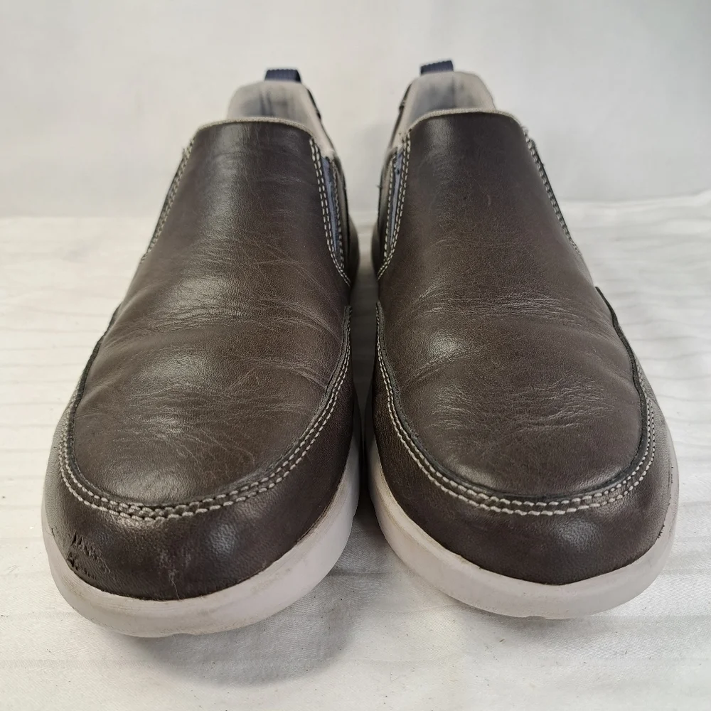 ROCKPORT Dark Gray Leather Slip On truWALK Sneakers Men's Size 8